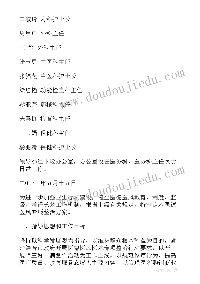 最新医德医风整顿个人发言稿(通用7篇)