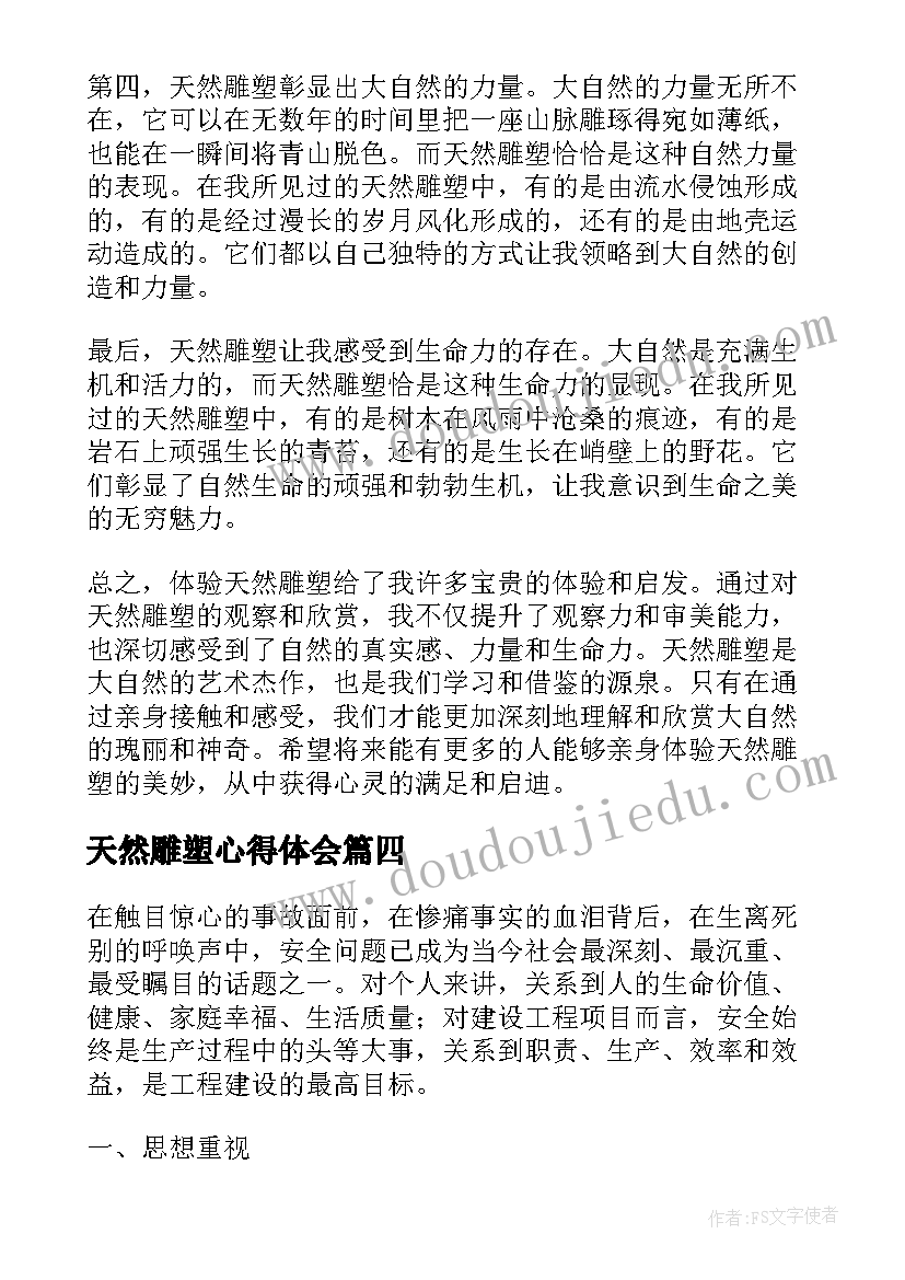 2023年天然雕塑心得体会(大全5篇)