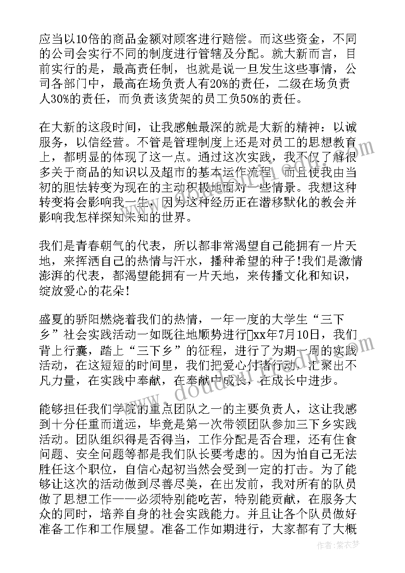 2023年超市调查收获总结文章(优质7篇)