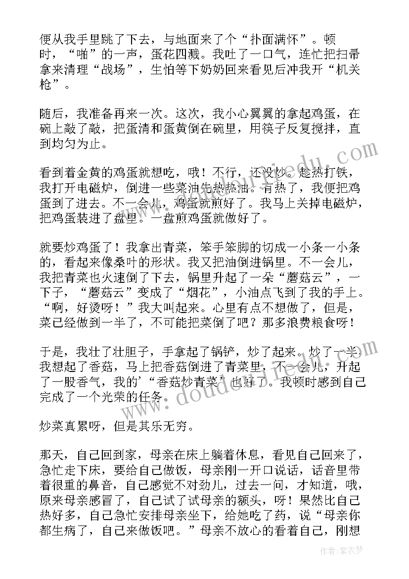 最新做饭活动心得(精选9篇)