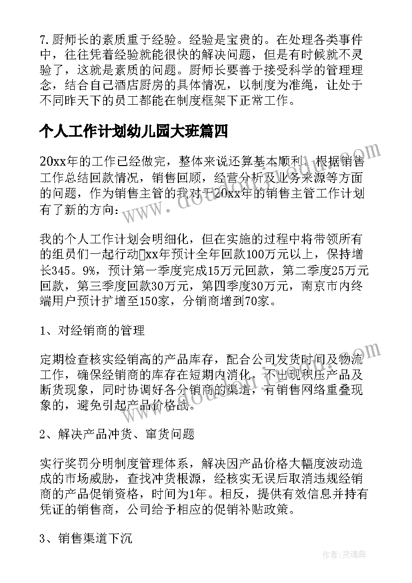 最新个人工作计划幼儿园大班 个人年度工作计划(实用6篇)