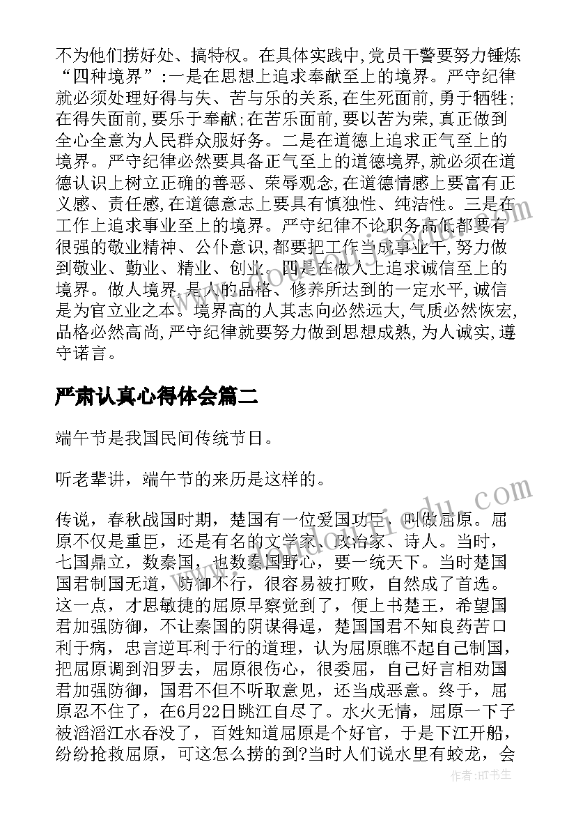 2023年严肃认真心得体会(优质5篇)