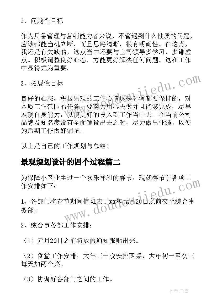 2023年景观规划设计的四个过程(模板5篇)