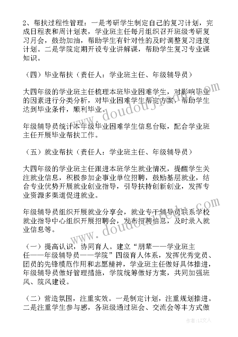 考研工作实施方案 考研帮扶工作计划表(实用10篇)