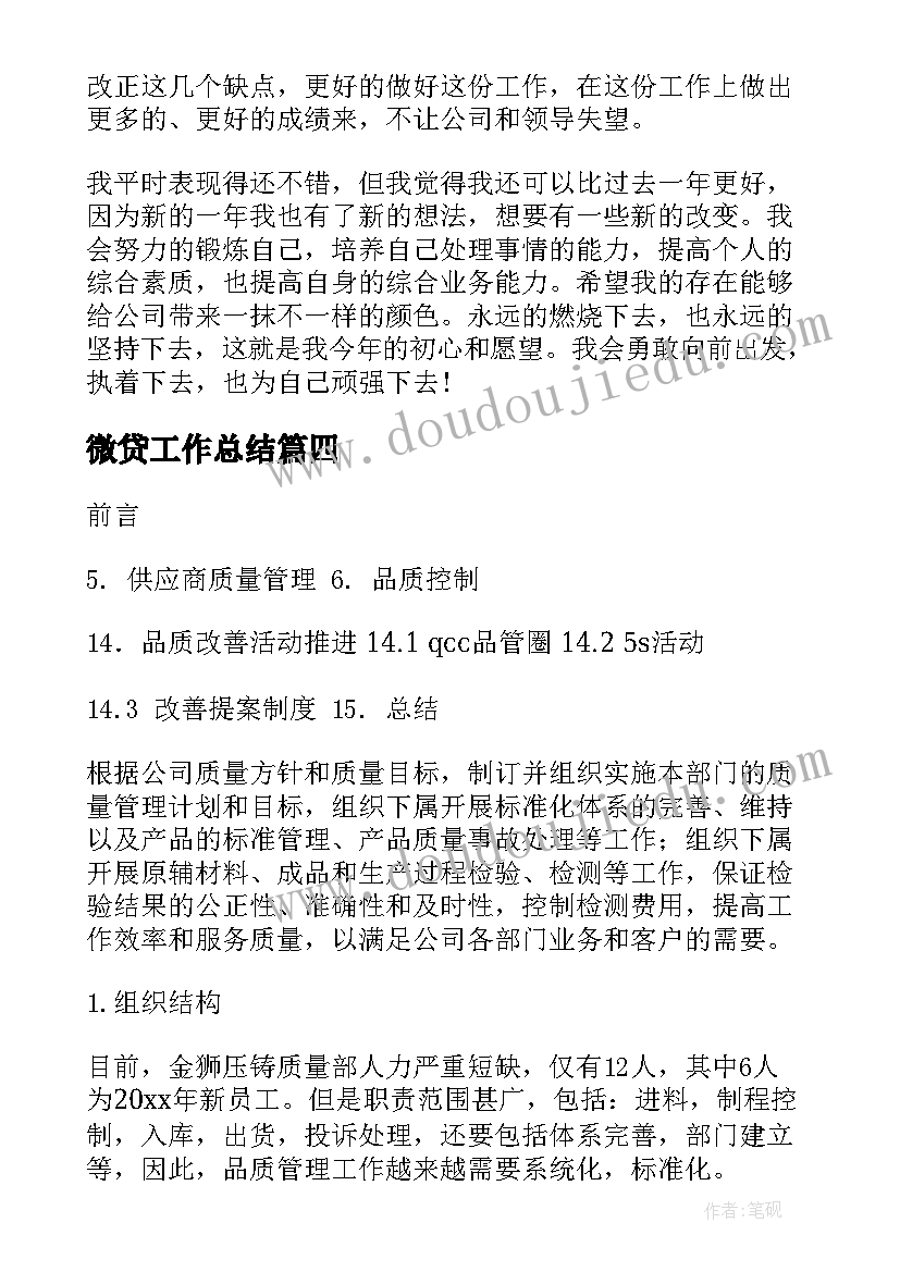 微贷工作总结 公司工作计划(实用8篇)