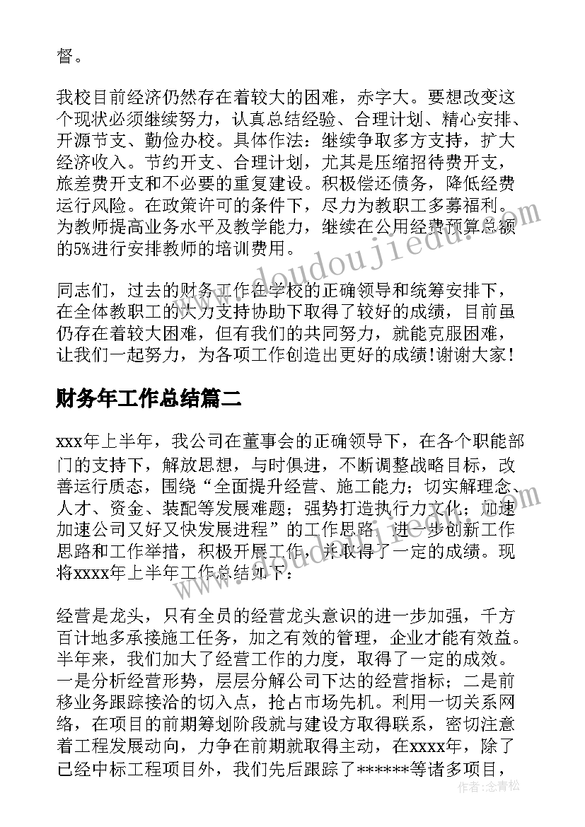 2023年财务年工作总结(优秀8篇)