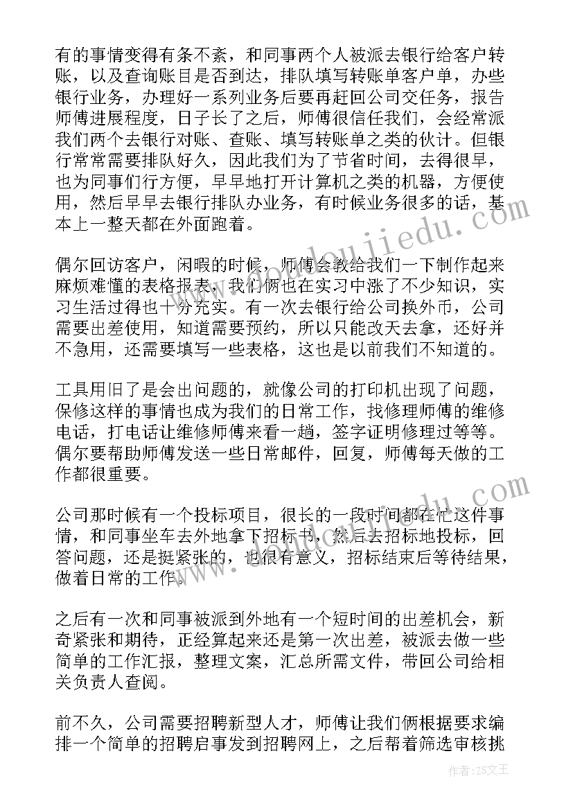 最新实习报告出纳周志一年 出纳实习报告(大全5篇)