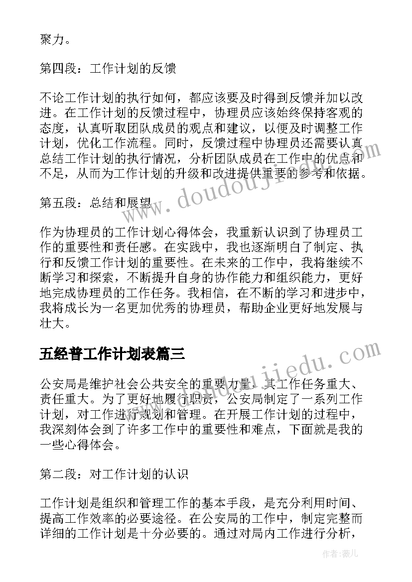 2023年五经普工作计划表(模板7篇)