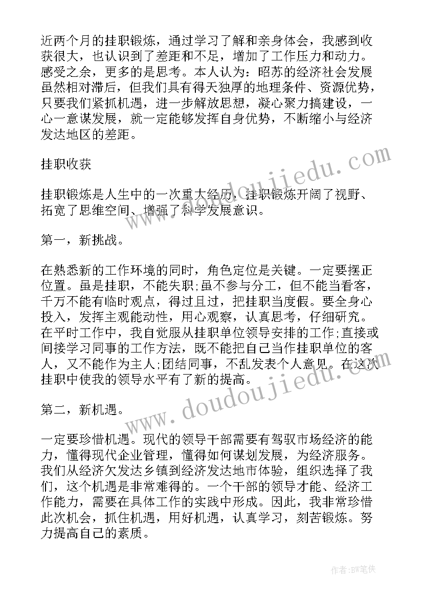 2023年挂职锻炼干部工作总结报告 青年干部挂职锻炼工作总结(模板5篇)