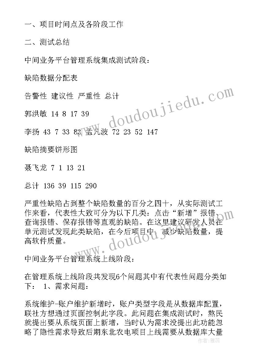 软件测试转正工作总结 软件测试工作总结(精选6篇)