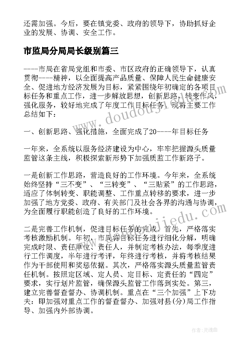 2023年市监局分局局长级别 安监局个人工作总结(优秀8篇)