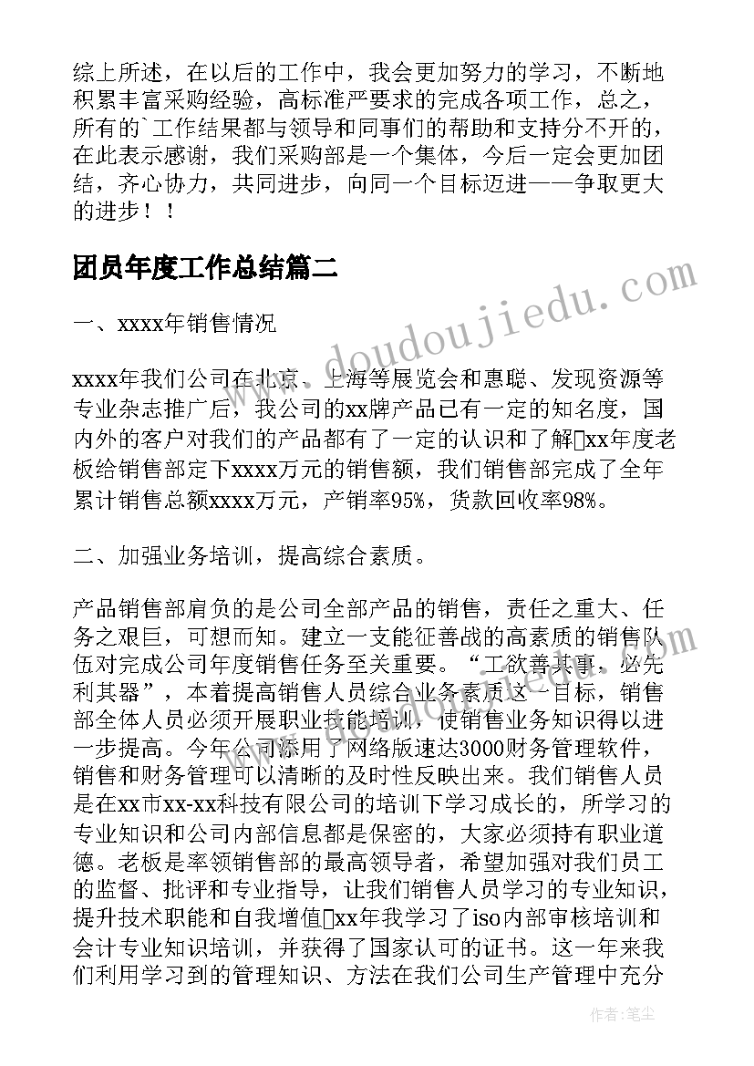 最新团员年度工作总结(实用10篇)