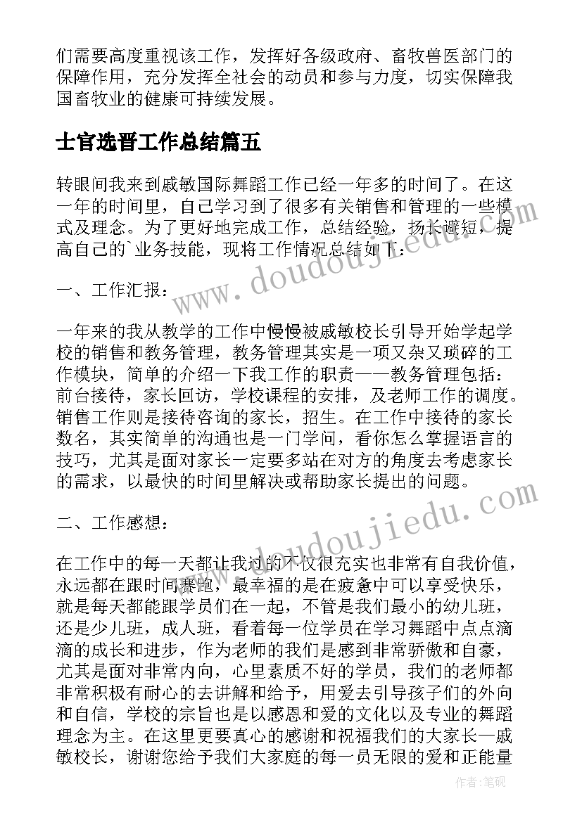 最新士官选晋工作总结 个人工作总结工作总结(优质6篇)