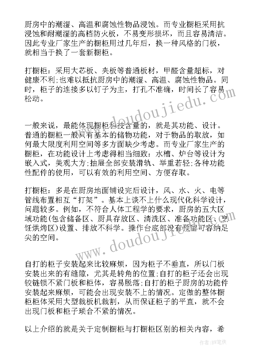 最新橱柜衣柜定制合同样板(精选5篇)