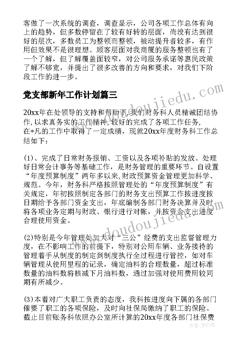 2023年党支部新年工作计划 游戏客服新年工作计划(通用5篇)