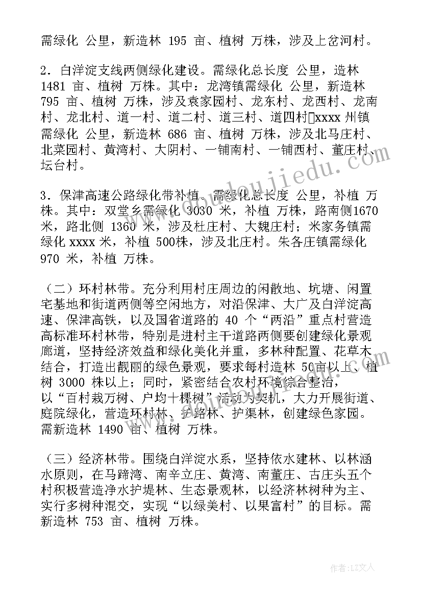 乡镇绿化种植工作计划(精选5篇)