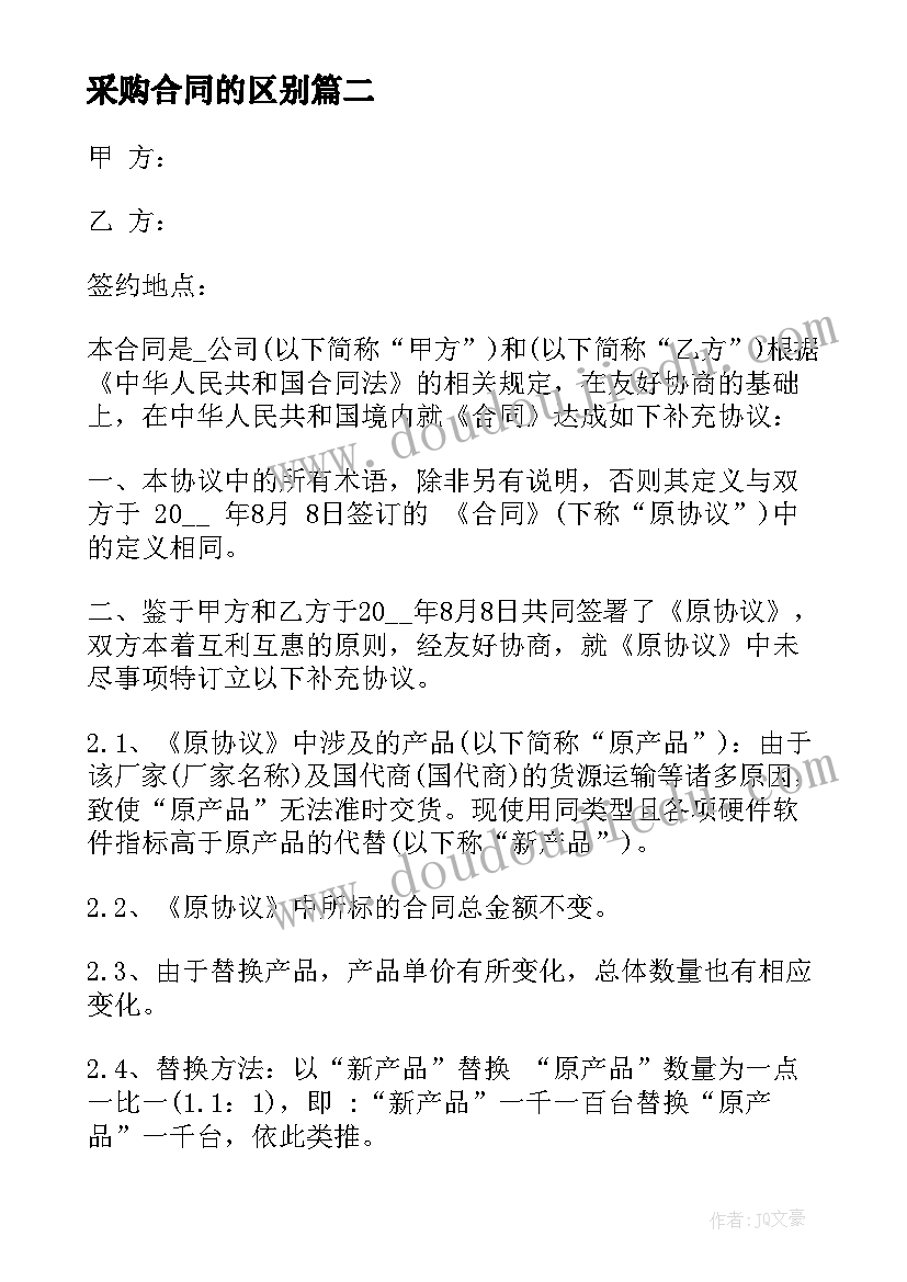 2023年采购合同的区别 柴油采购合同协议(优秀8篇)