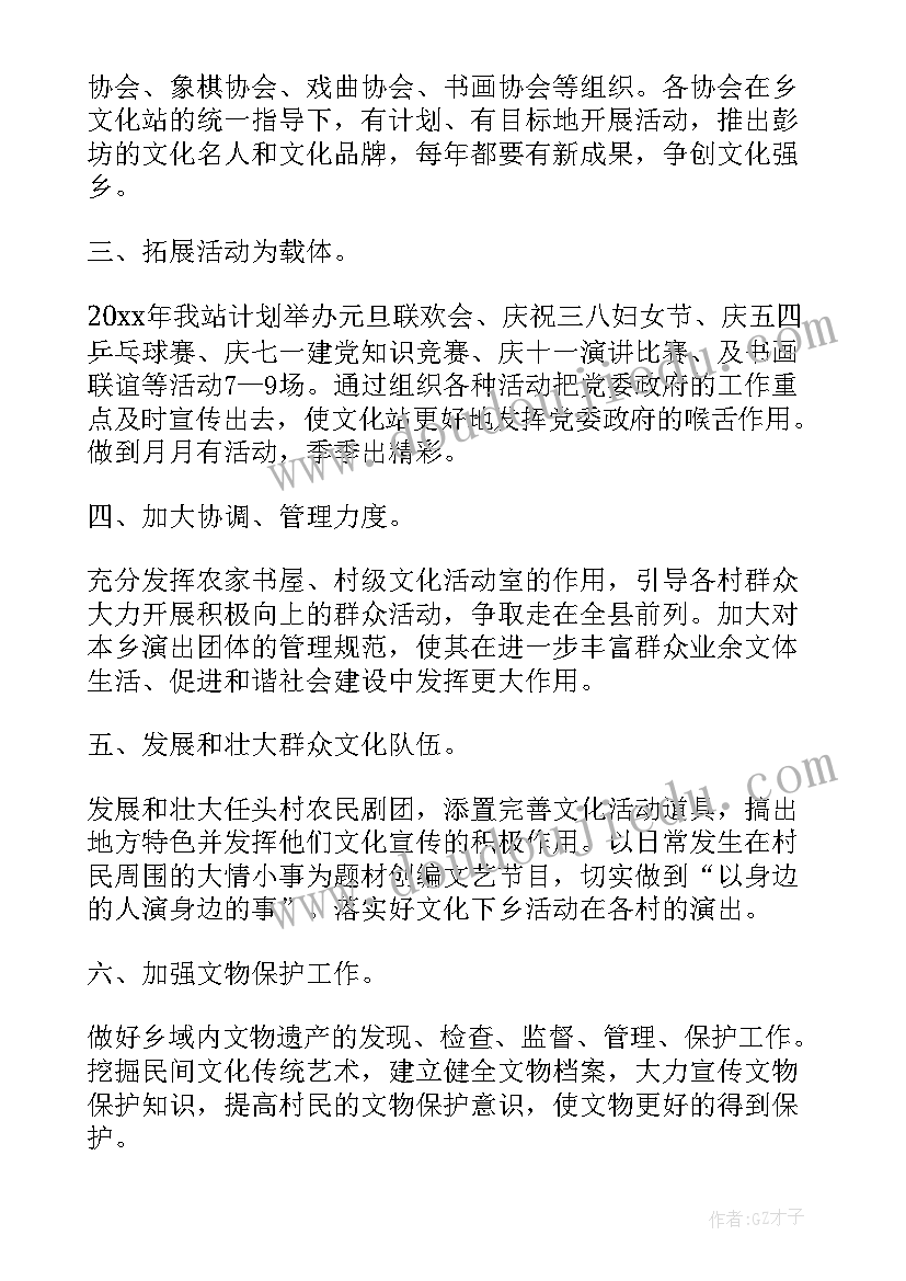 文化执法人员个人工作总结 文化站工作计划个人(模板5篇)