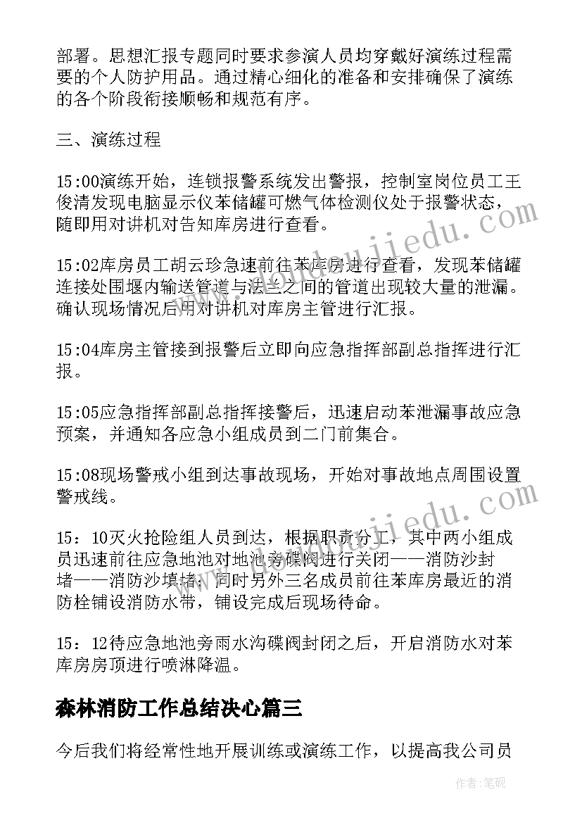 森林消防工作总结决心 消防公司工作总结(优秀5篇)