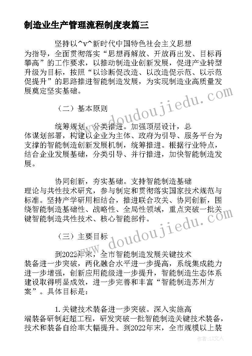 2023年制造业生产管理流程制度表 生产管理工作计划(模板5篇)