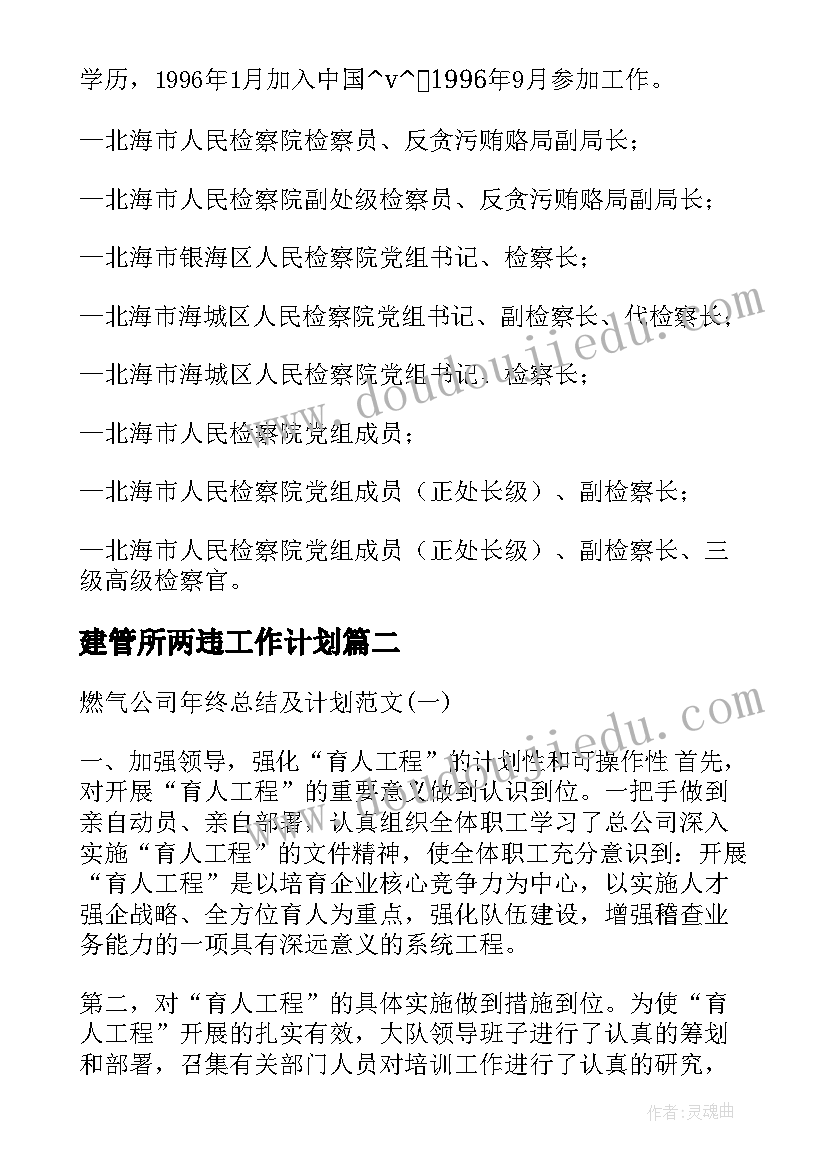 2023年建管所两违工作计划(实用5篇)