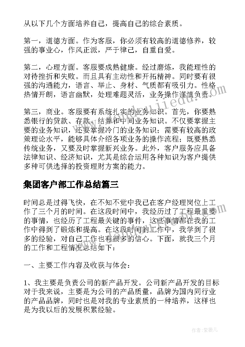 最新集团客户部工作总结 集团客户开发工作总结(大全5篇)