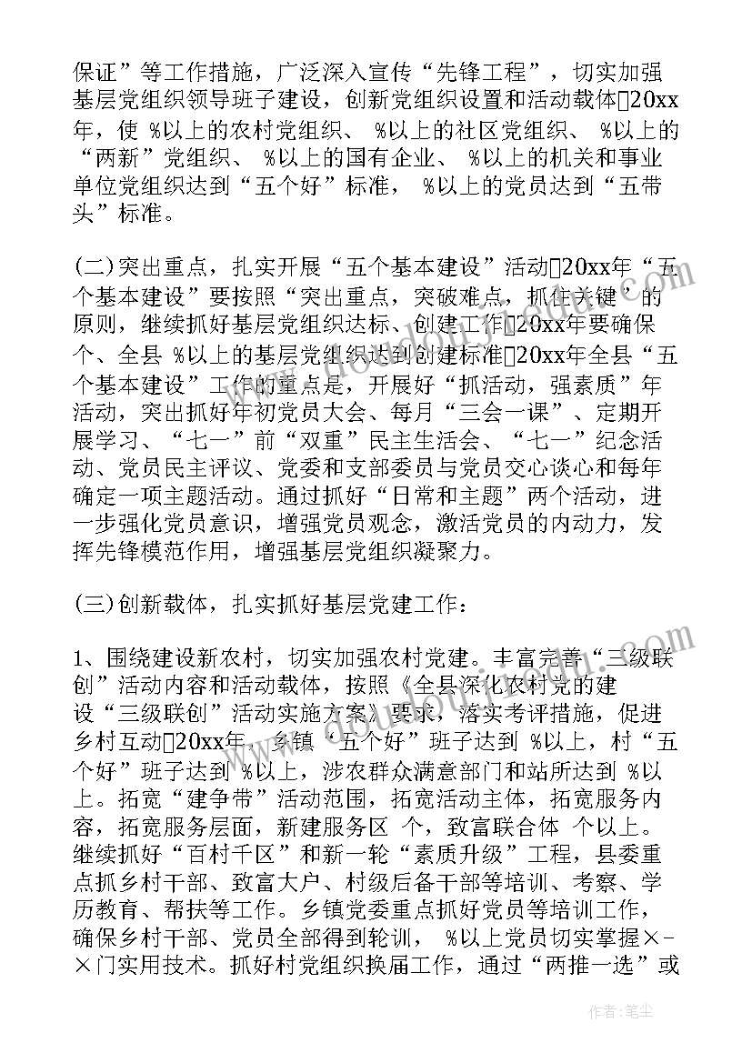 基层检验内容课件 基层党组织工作计划(通用7篇)