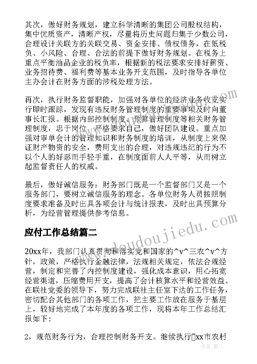 2023年应付工作总结 应付会计的工作总结(通用7篇)