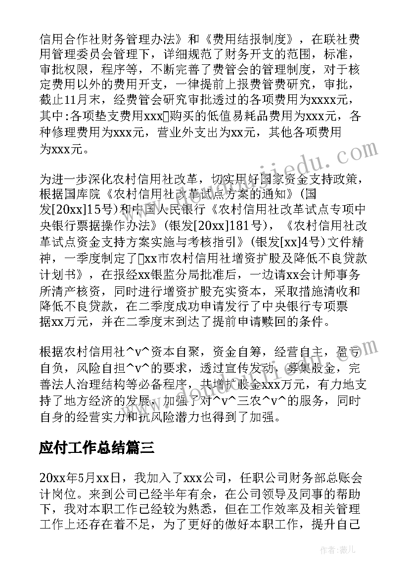 2023年应付工作总结 应付会计的工作总结(通用7篇)