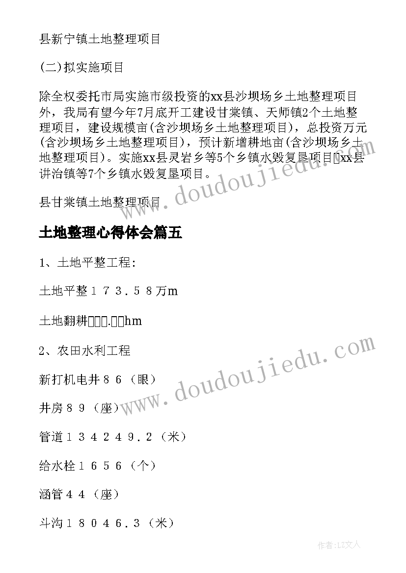 最新土地整理心得体会(实用8篇)