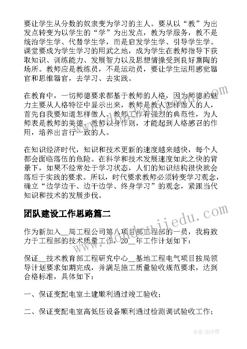 团队建设工作思路 单位团队建设提升工作计划热门(模板5篇)