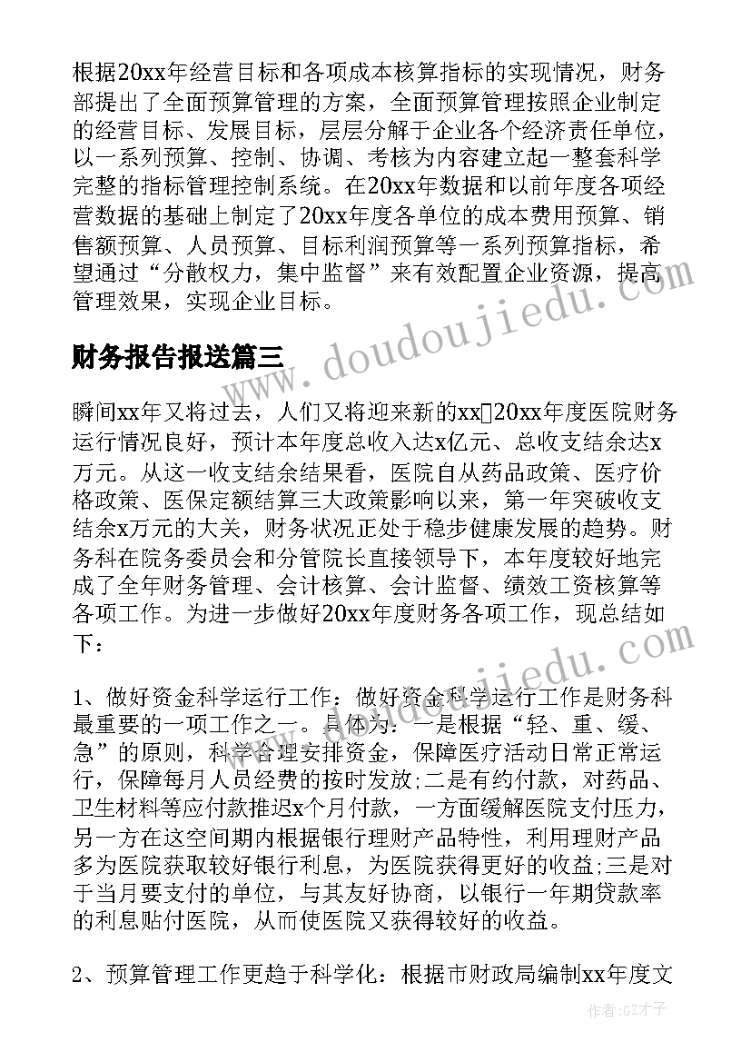 最新财务报告报送 企业财务工作总结(通用7篇)