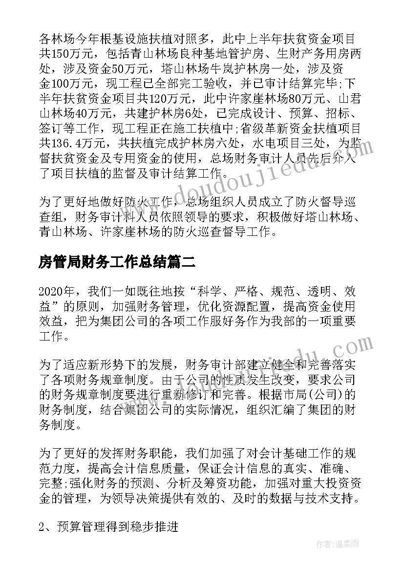 最新房管局财务工作总结 财务审计员工作总结(通用7篇)