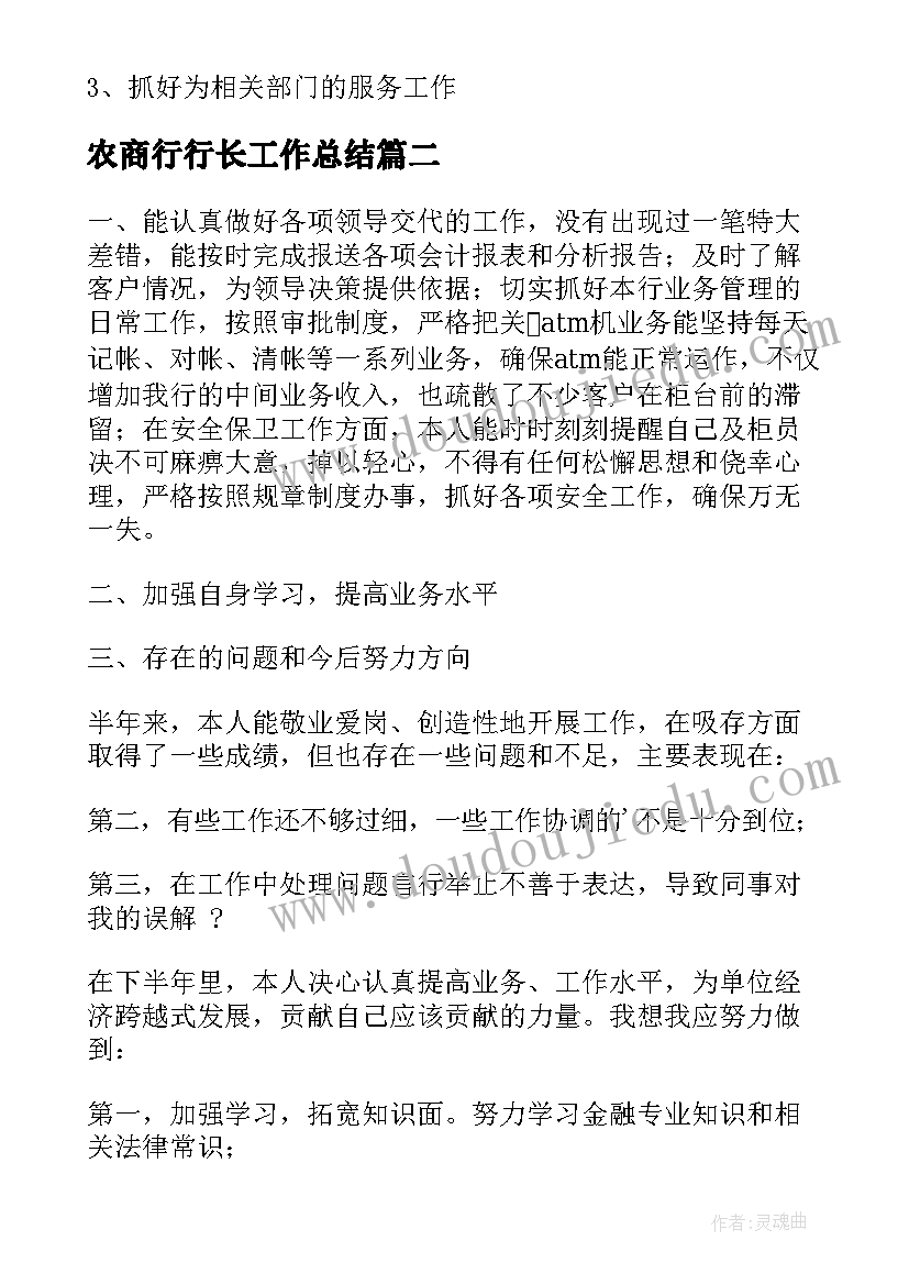 农商行行长工作总结 农商银行工作总结优选(优质5篇)