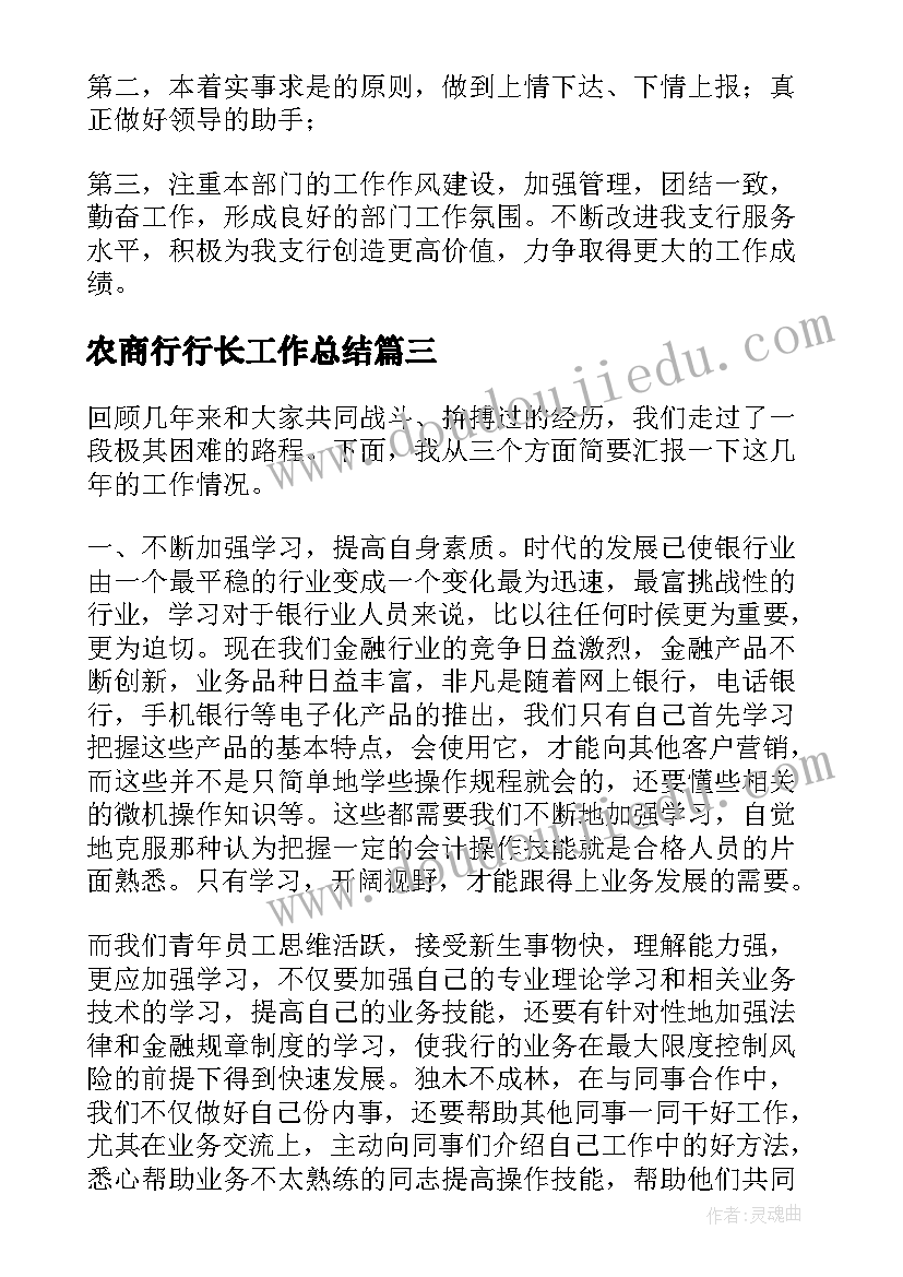 农商行行长工作总结 农商银行工作总结优选(优质5篇)