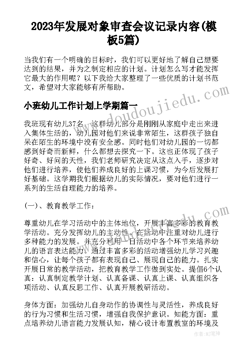 2023年发展对象审查会议记录内容(模板5篇)