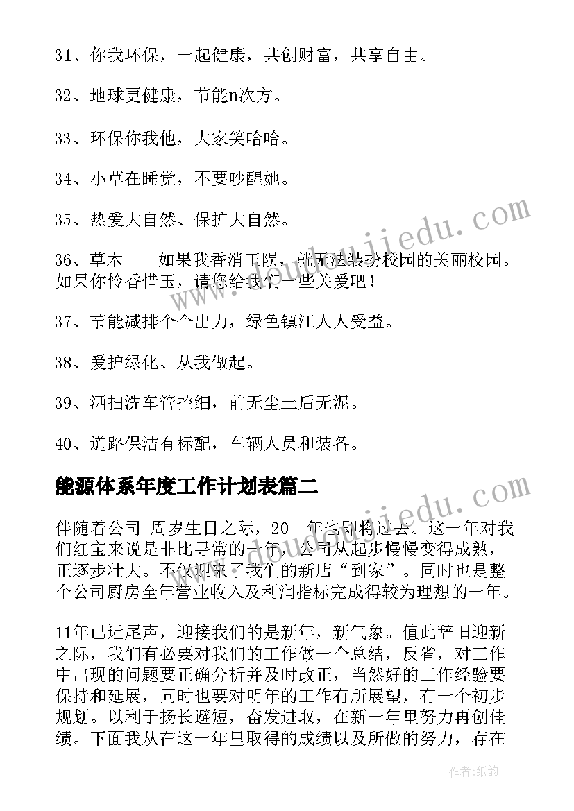 2023年能源体系年度工作计划表 能源学会年度工作计划实用(汇总5篇)