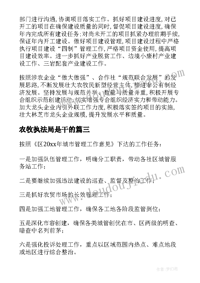 最新农牧执法局是干的 执法局工作计划总结(大全5篇)