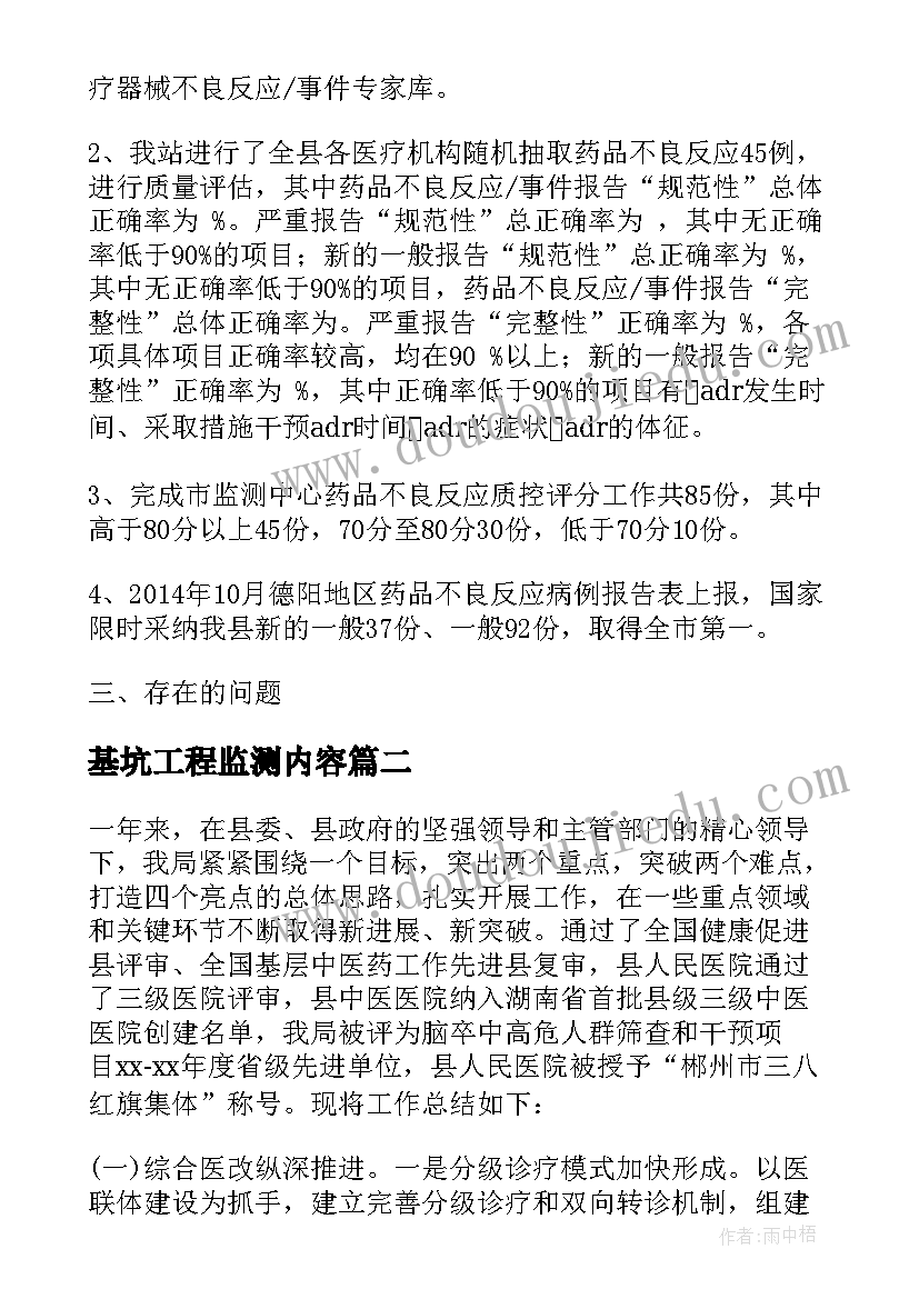 2023年基坑工程监测内容 无线电监测工作计划优选(汇总7篇)