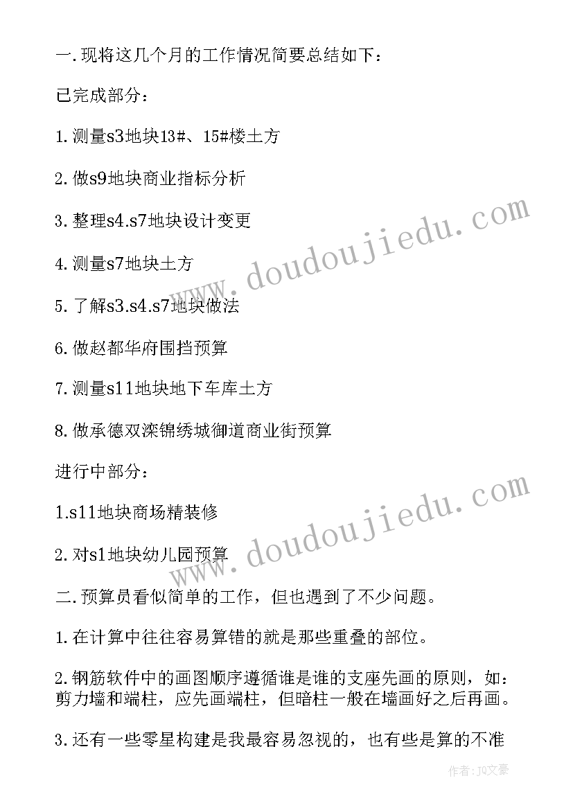 最新预算工作总结及工作计划(汇总5篇)