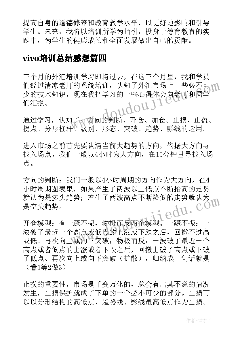 2023年vivo培训总结感想(优秀7篇)