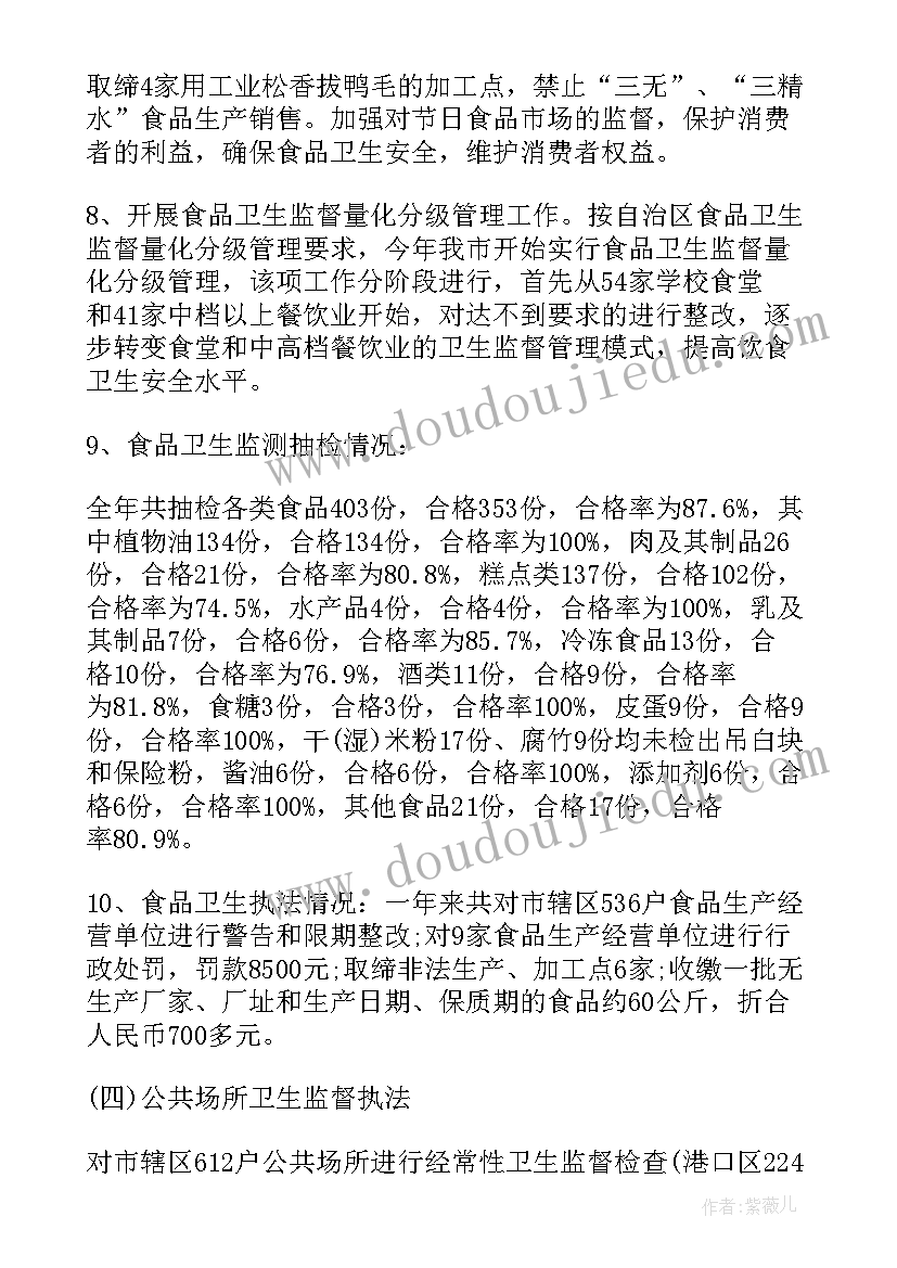 2023年卫生监督心得体会 卫生监督员心得体会(模板5篇)