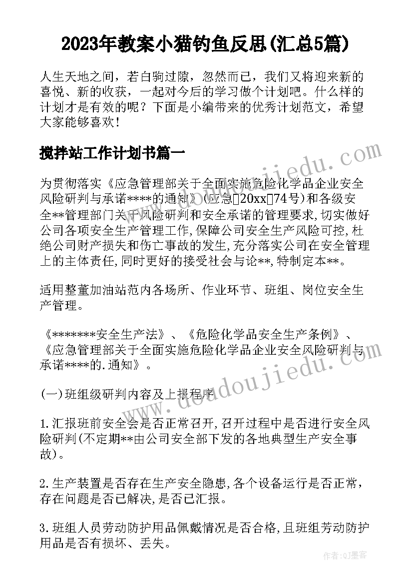 2023年教案小猫钓鱼反思(汇总5篇)