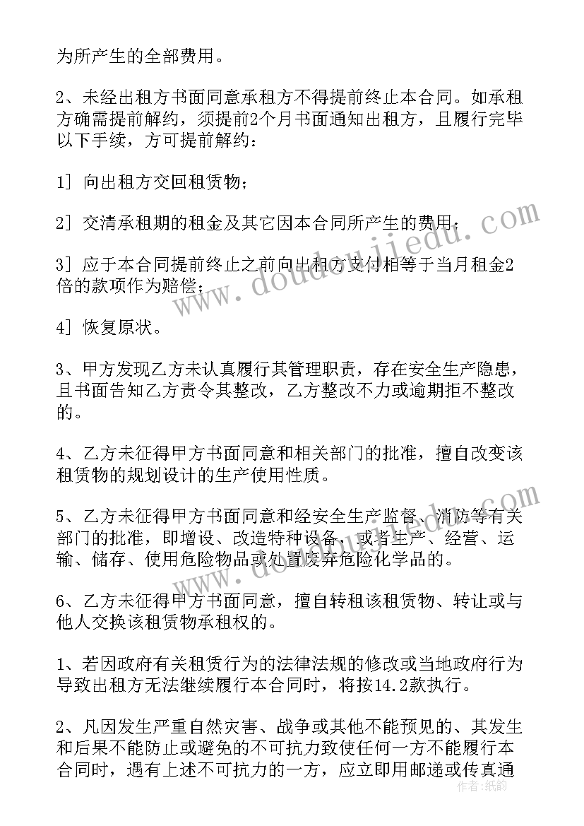 承租方店铺租赁合同(大全5篇)