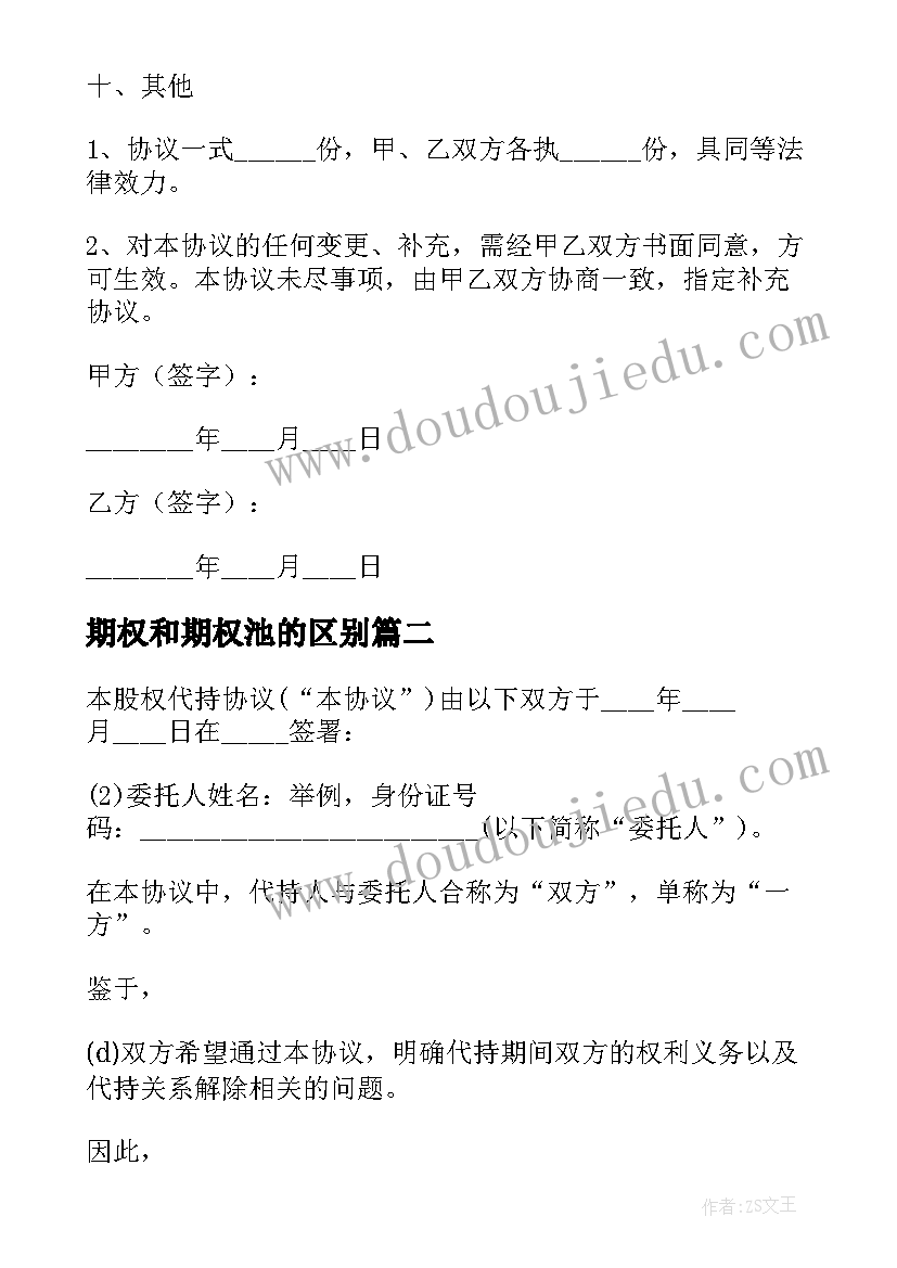 期权和期权池的区别 期权协议合同(优秀5篇)