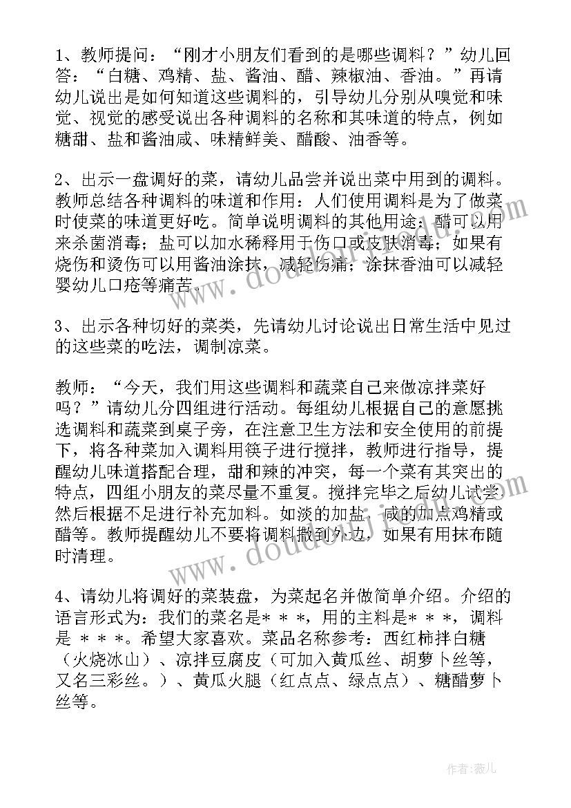 最新幼儿园认识活动反思 幼儿园大班科学活动教案认识调料(大全5篇)