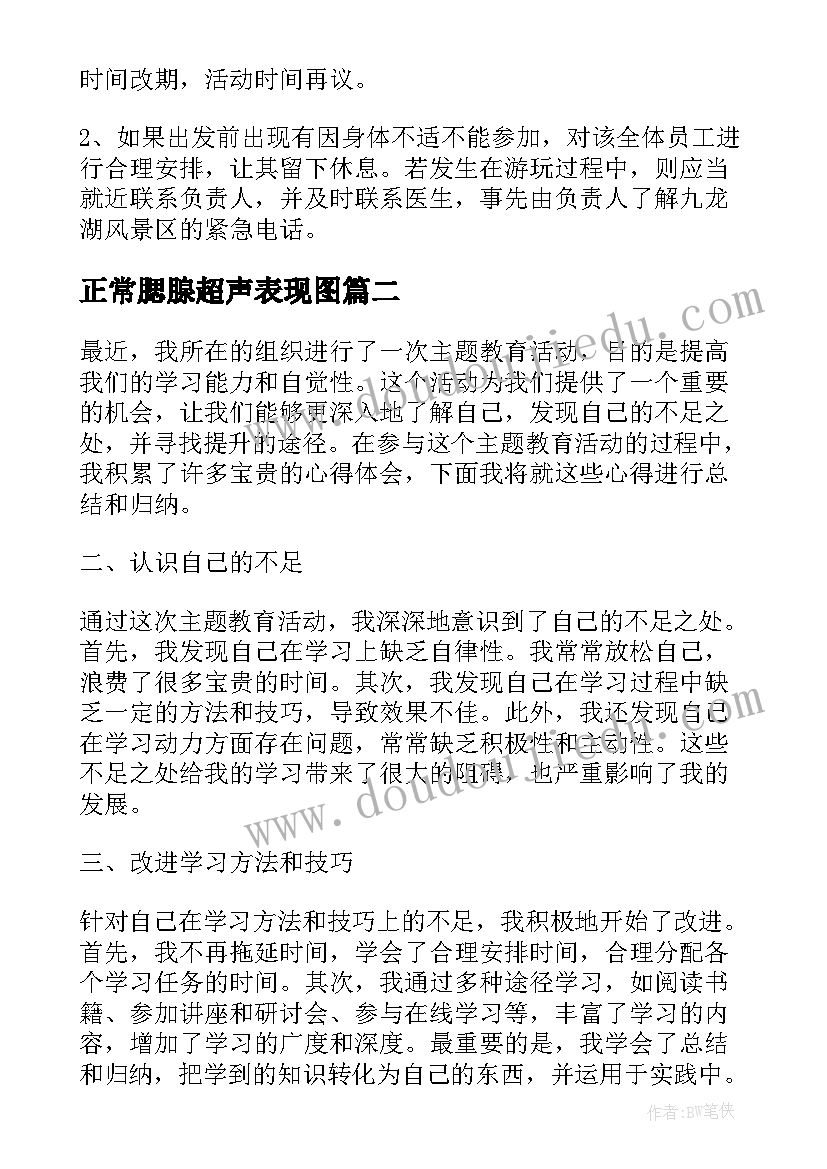 2023年正常腮腺超声表现图 组织学生春游方案(实用5篇)