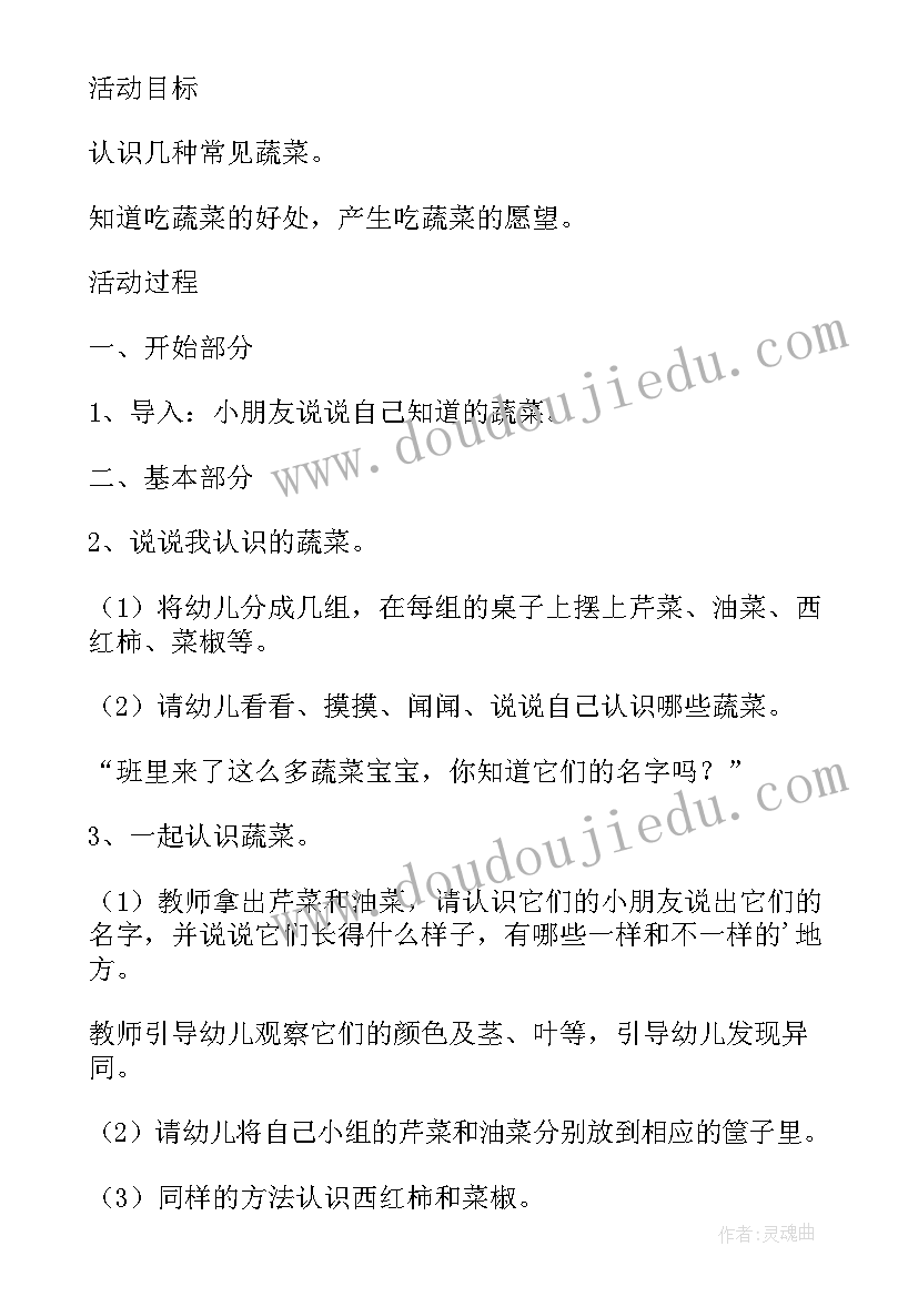 最新以蔬菜为的数学活动方案 蔬菜的大班健康活动教案(汇总5篇)