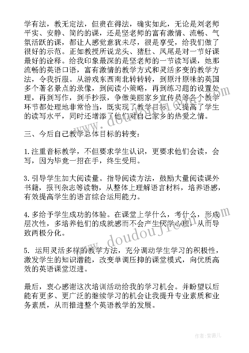 最新初中英语骨干培训报告 初中英语骨干教师培训总结(模板5篇)