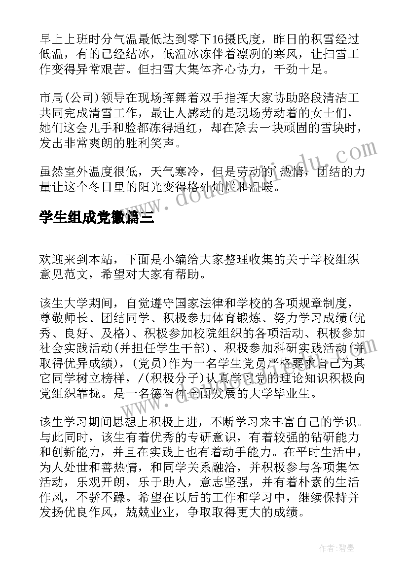 学生组成党徽 学校组织招新方案(优秀6篇)